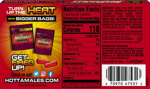 Hot Tamales Fierce Cinnamon Chewy Candy, 4.25 Ounce Theater Box thumbnail 2