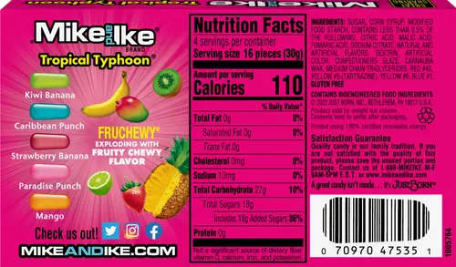 Mike and Ike Tropical Typhoon Chewy Candy, 4.25 Ounce Theater Box, 1 Count thumbnail 2