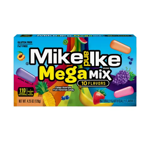 Mike and Ike Mega Mix Chewy Candy, 4.25 Ounce