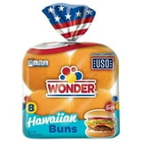 Wonder Bread Hawaiian Hamburger Buns 8 Ct 15 oz Soft & Sweet Burger Bun (Pack of 4)