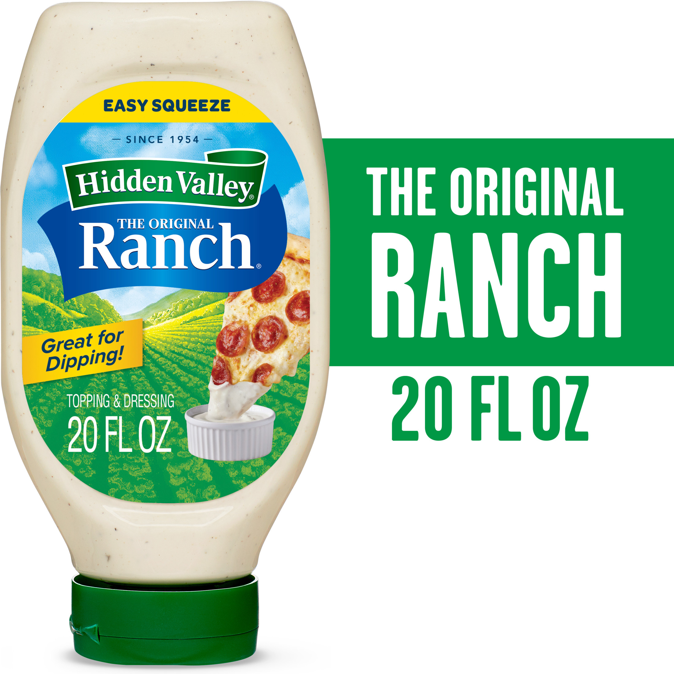 Hidden Valley Gluten Free Original Ranch Dipping Sauce Salad Dressing and Topping, 20 fl oz