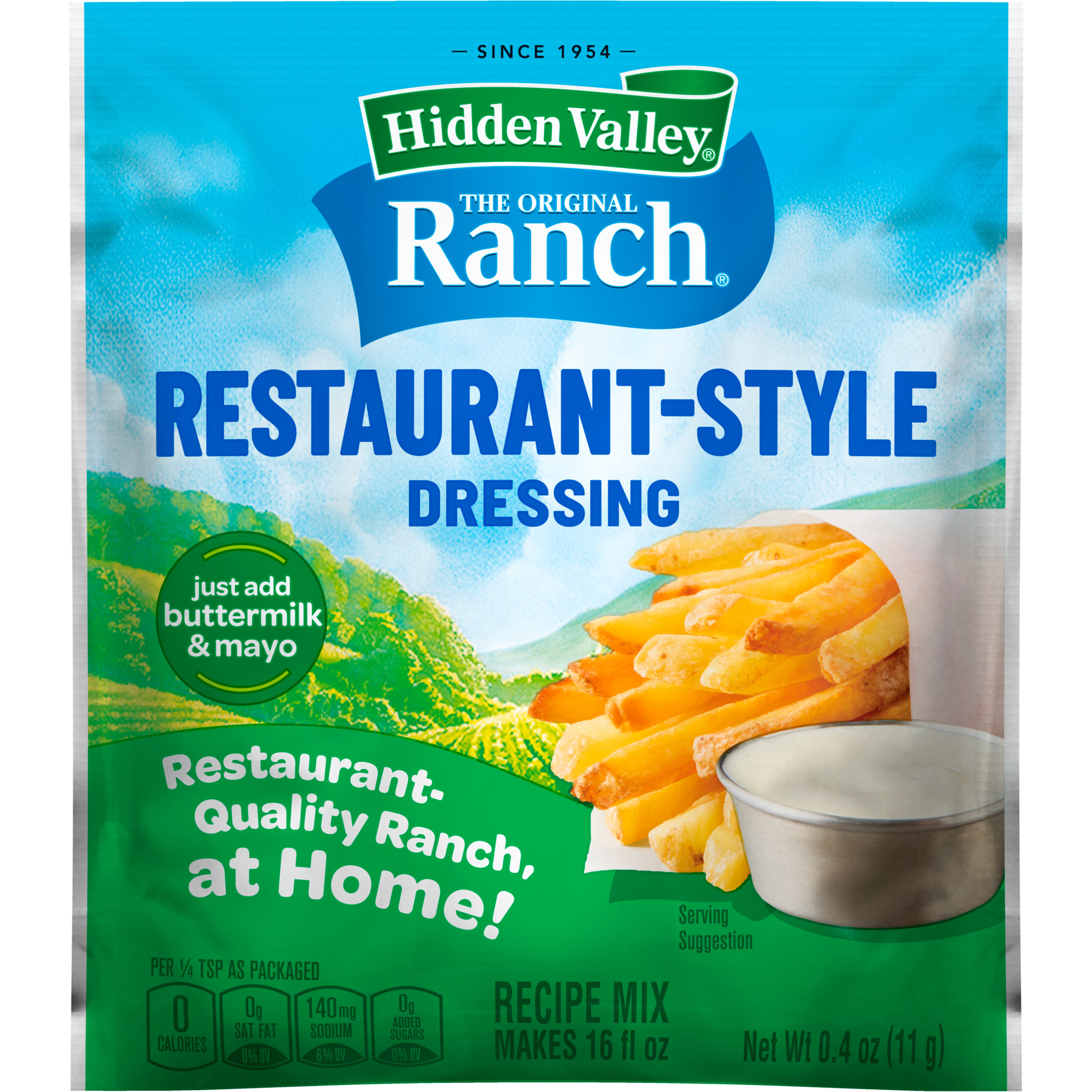 Hidden Valley Gluten Free Buttermilk Ranch Salad Dressing and Seasoning Mix, 0.4 oz thumbnail 4