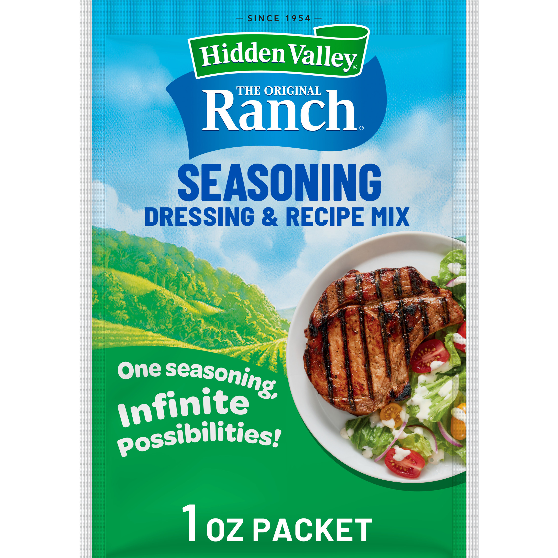 Hidden Valley Gluten Free Original Ranch Salad Dressing and Seasoning Mix, 1 oz