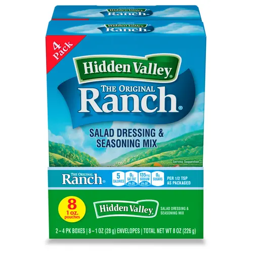 Hidden Valley Original Ranch Salad Dressing & Seasoning Mix, 1 oz, 8 Packets thumbnail 4