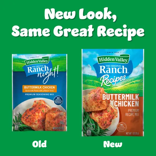 Hidden Valley Ranch Night Buttermilk Chicken Premium Seasoning Mix, 1 oz thumbnail 2