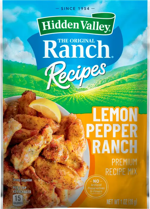 Hidden ValleyÂ® Ranch Recipes Lemon Pepper Ranch Premium Recipe Mix, 1 Packet