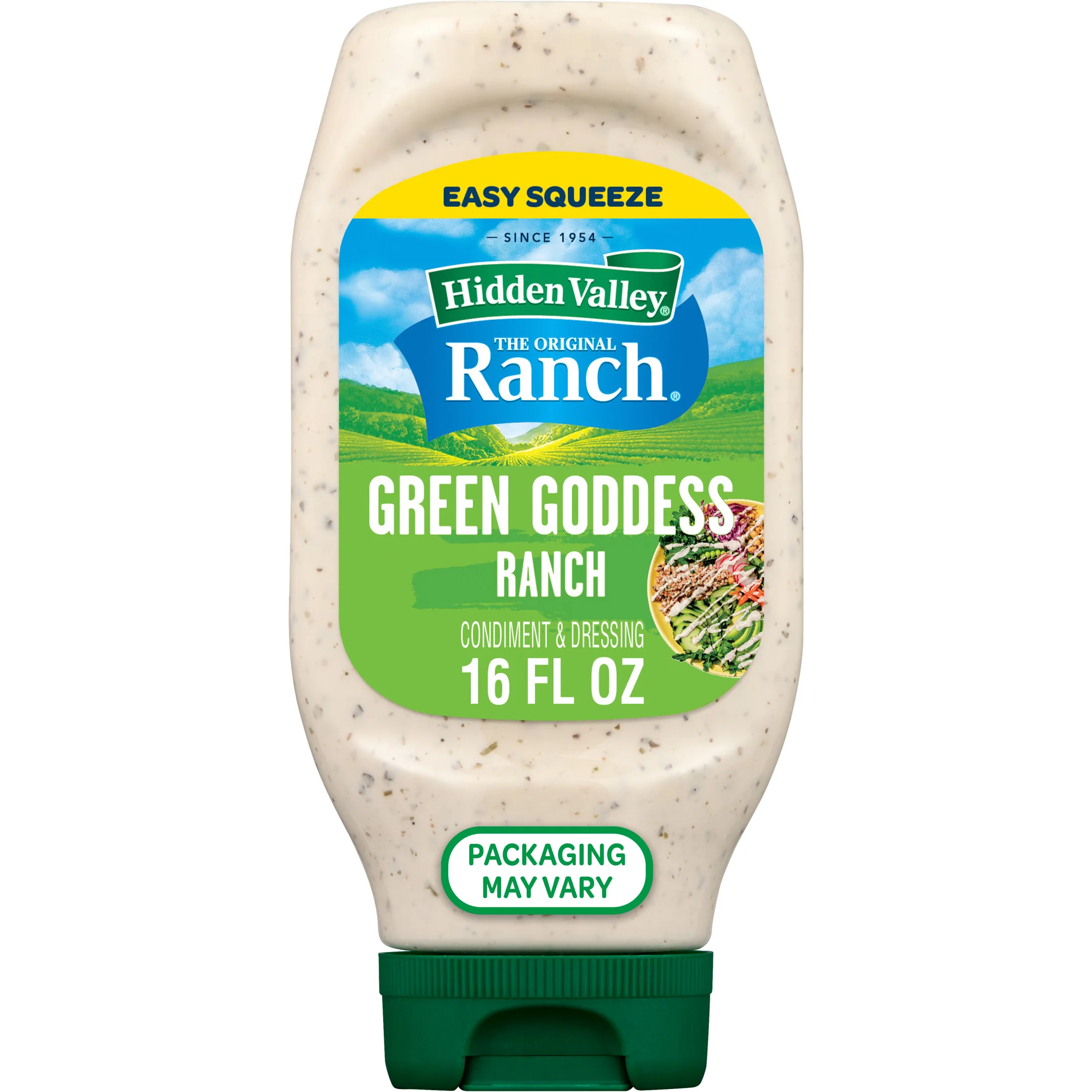 Hidden Valley Green Goddess Ranch Topping and Dressing, 16 Fluid Ounce Bottle