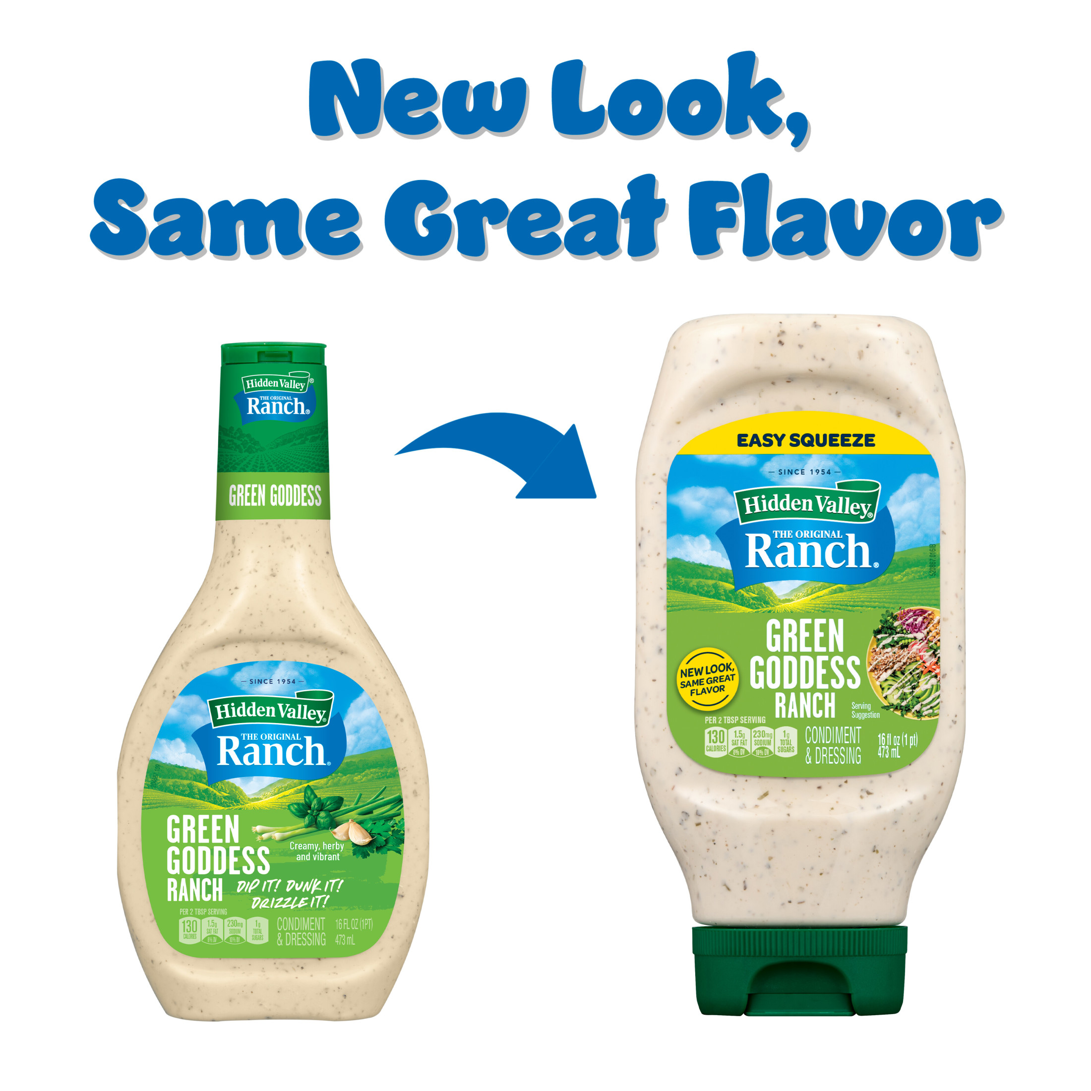 Hidden Valley Green Goddess Ranch Topping and Dressing, 16 Fluid Ounce Bottle thumbnail 2