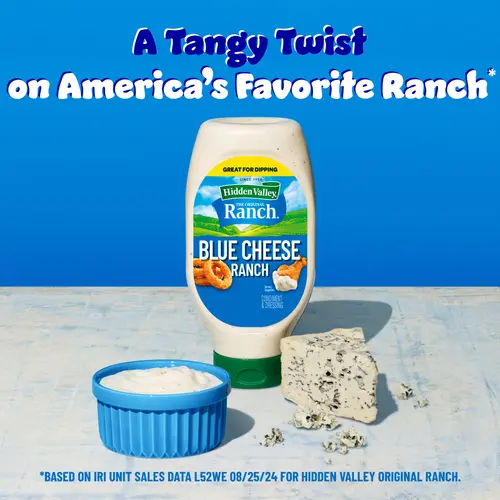 Hidden Valley Blue Cheese Ranch Condiment and Dressing, Easy Squeeze Bottle, 20 Fl Oz thumbnail 2