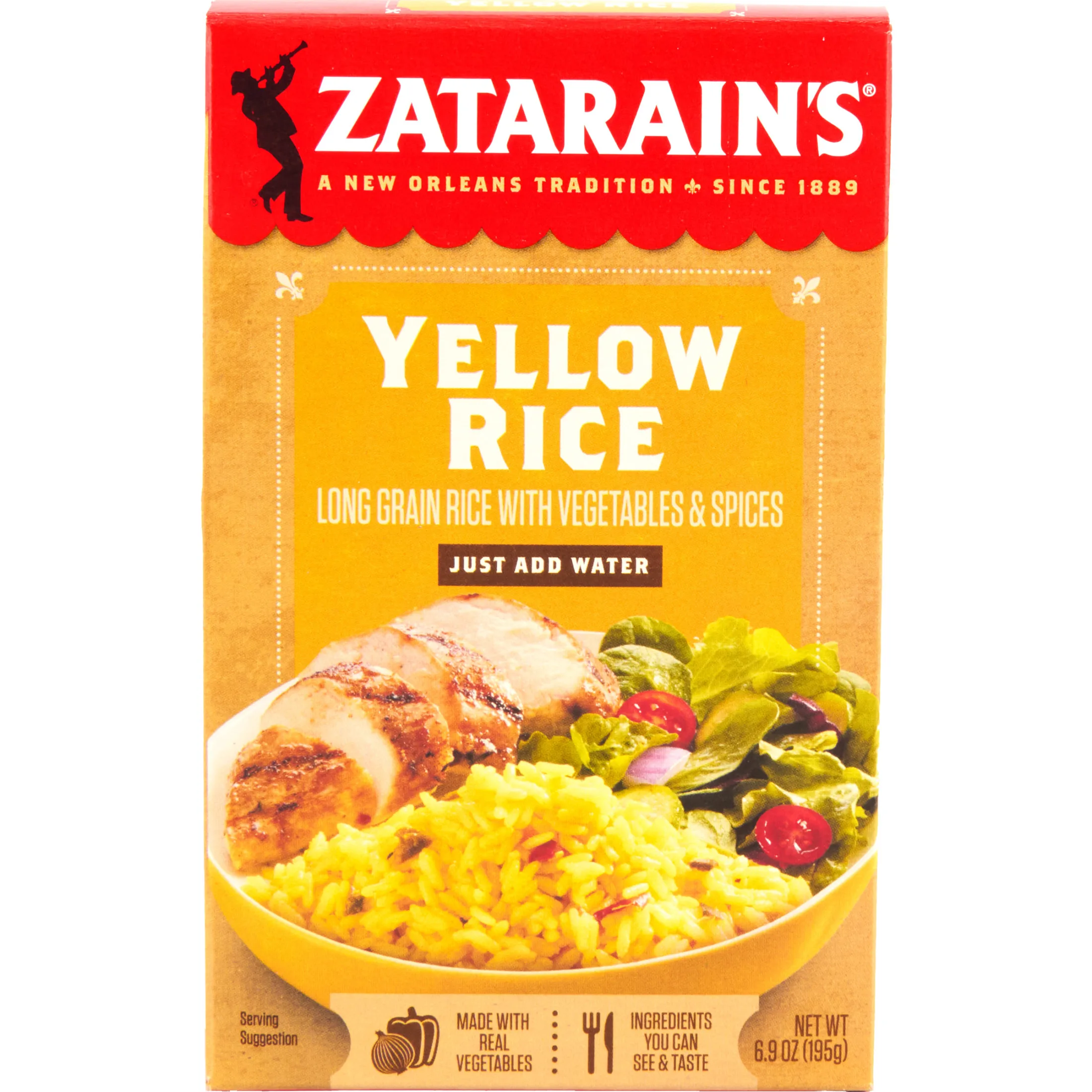 Zatarain's Gluten Free Yellow Rice Mix, 6.9 oz Box