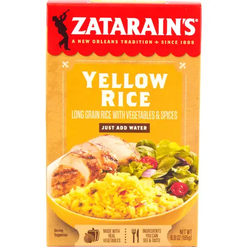 Zatarain's Gluten Free Yellow Rice Mix, 6.9 oz Box