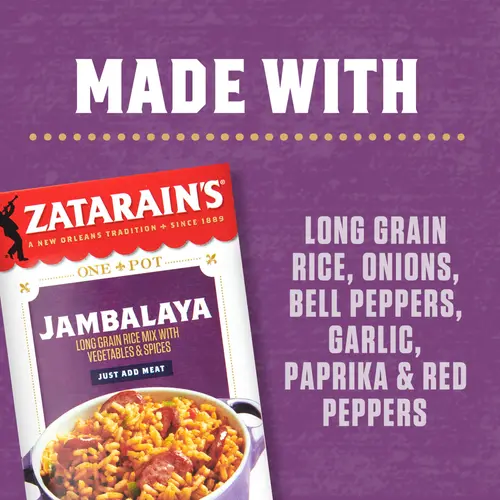 Zatarain's Non-GMO Jambalaya Rice Mix, 8 oz Box thumbnail 4