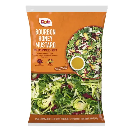 Dole Bourbon Honey Mustard Chopped Salad Kit, 10oz Bag, Fresh