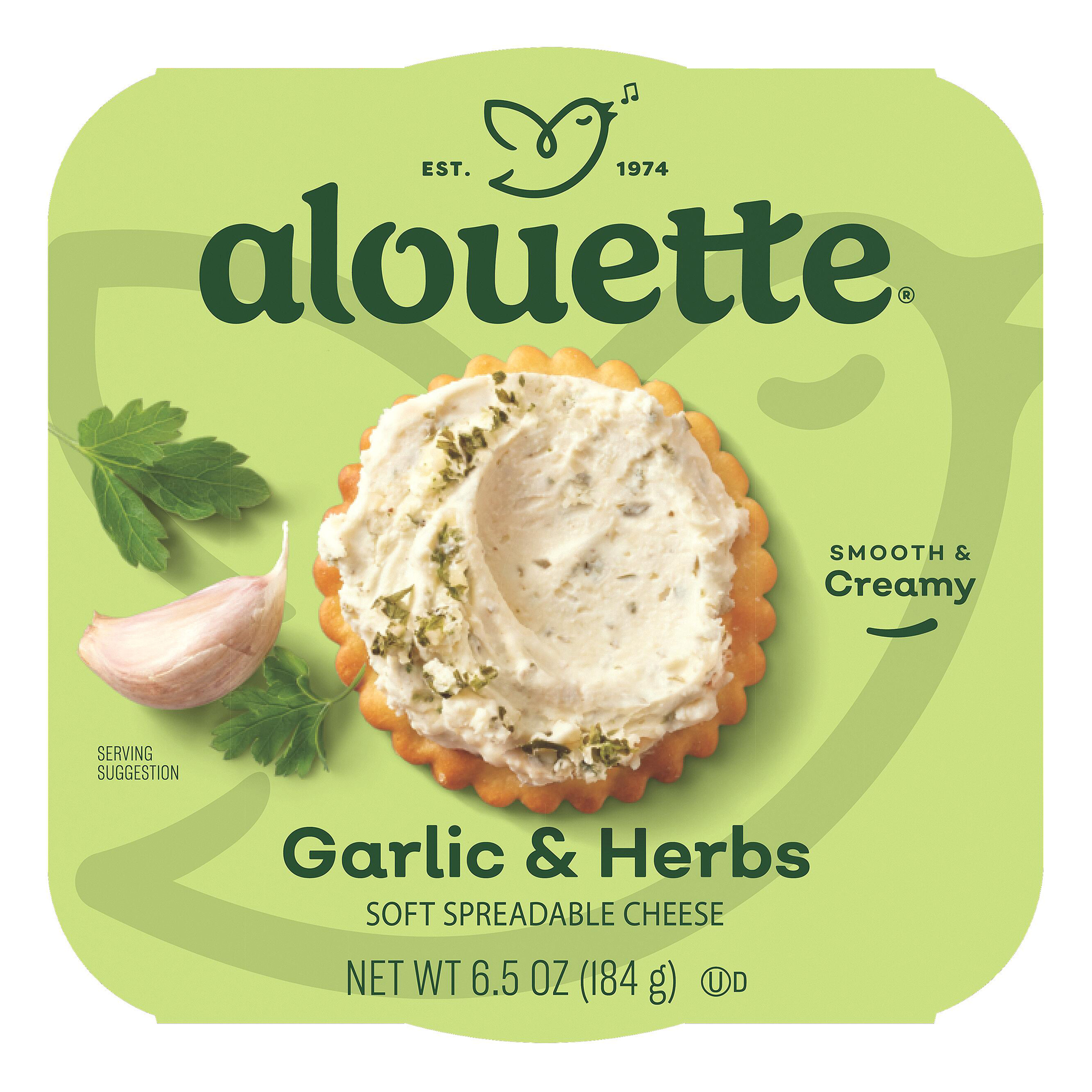 Alouette Garlic & Herbs Soft Spreadable Cheese, 6.5 oz (Fresh)
