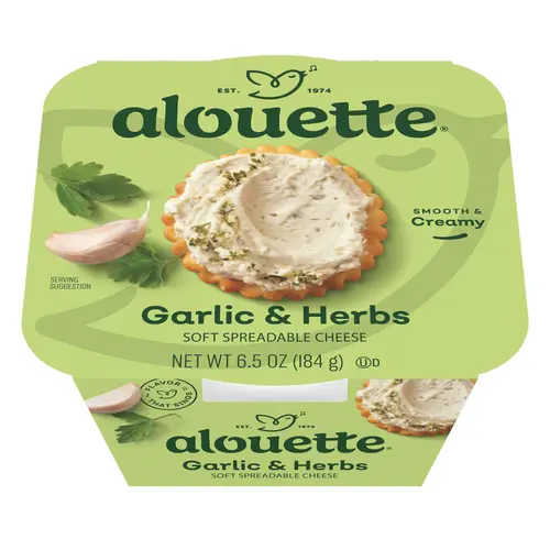 Alouette Garlic & Herbs Soft Spreadable Cheese, 6.5 oz (Fresh) thumbnail 2
