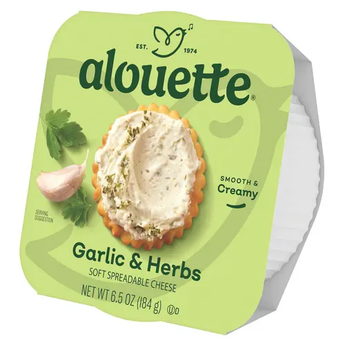 Alouette Garlic & Herbs Soft Spreadable Cheese, 6.5 oz (Fresh) thumbnail 3