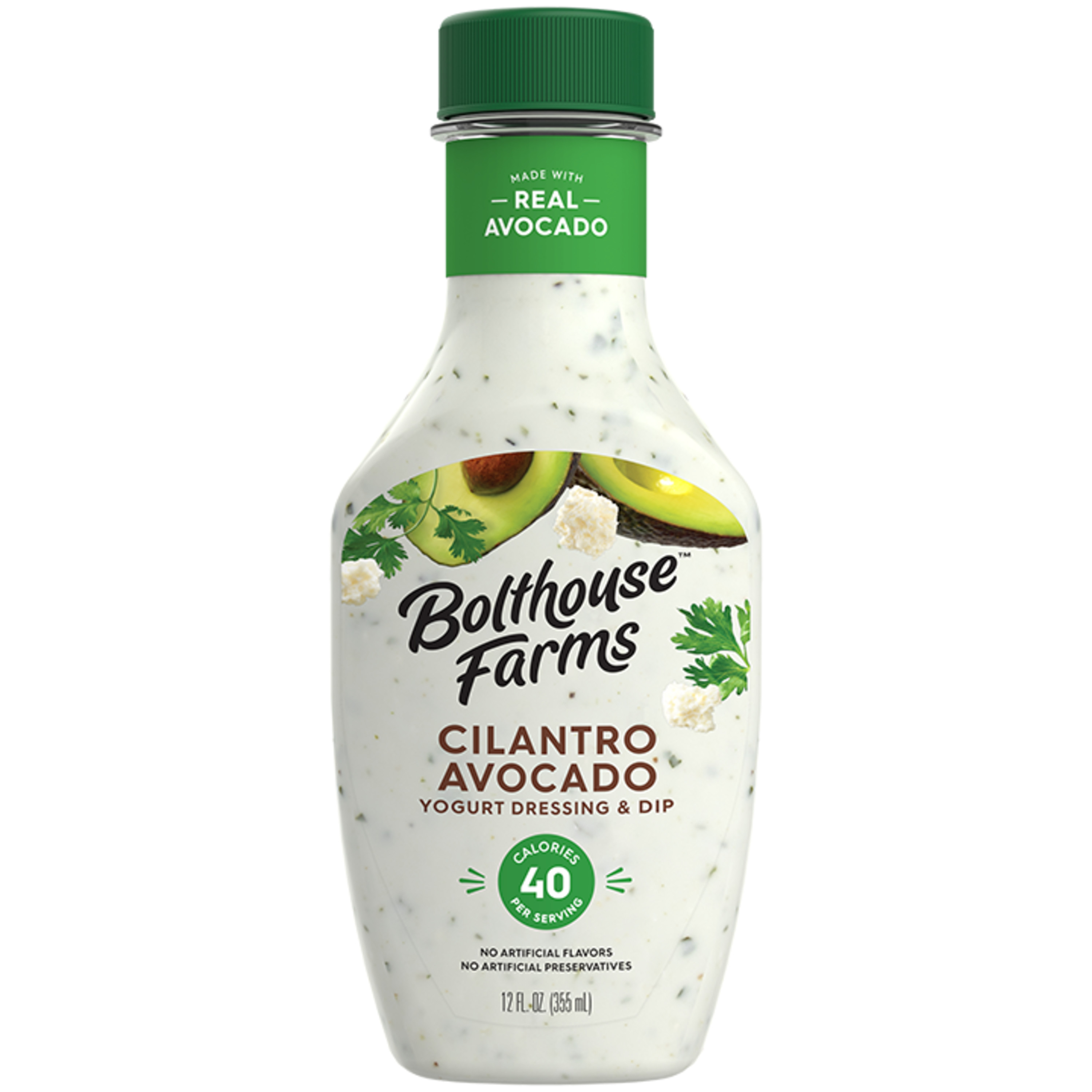 Bolthouse Farms Dressing, Cilantro Avocado Creamy Yogurt Dressing, 12 fl. oz.