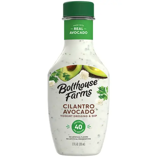 Bolthouse Farms Dressing, Cilantro Avocado Creamy Yogurt Dressing, 12 fl. oz.