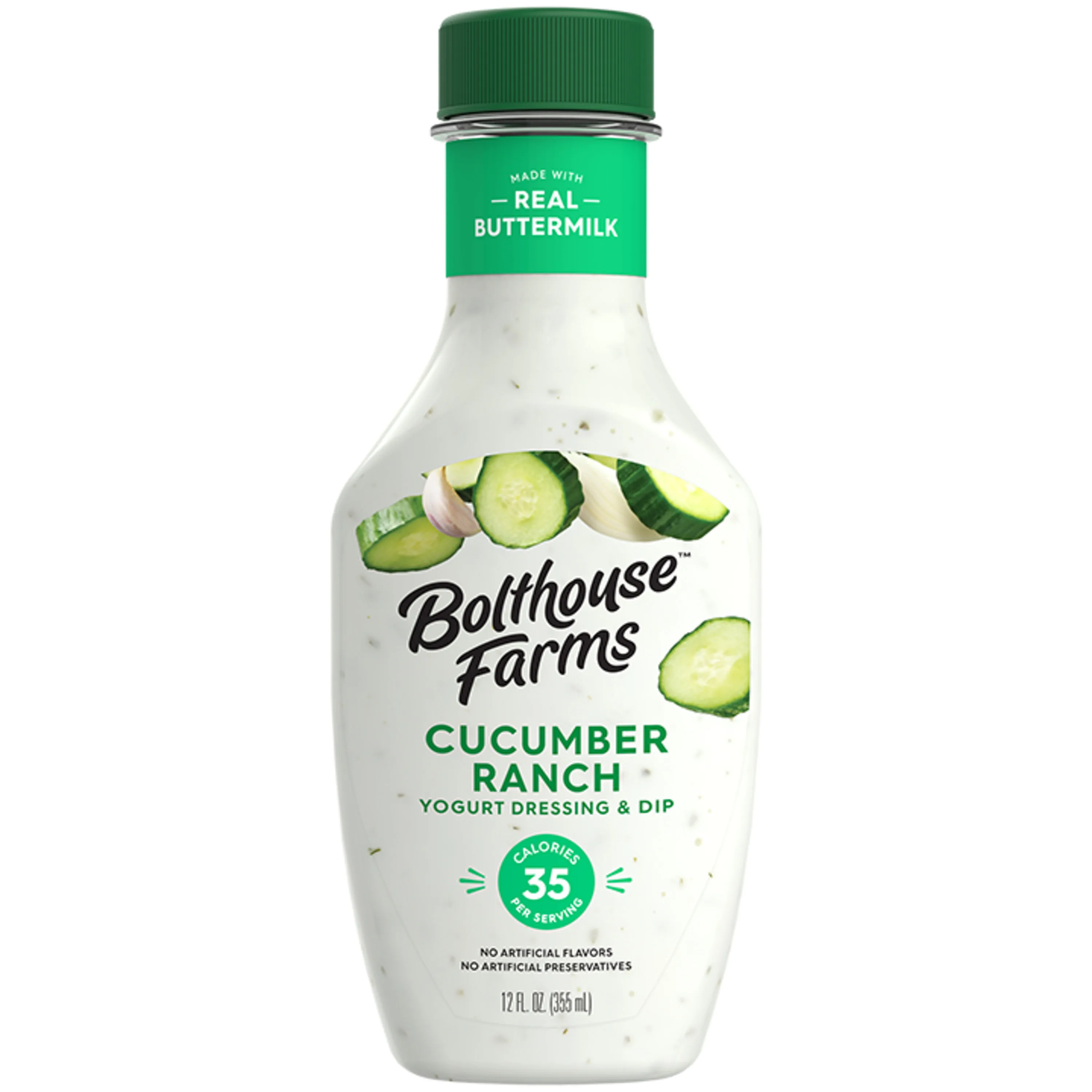 Bolthouse Farms Cucumber Ranch Dressing, Yogurt Dressing, 12 oz.