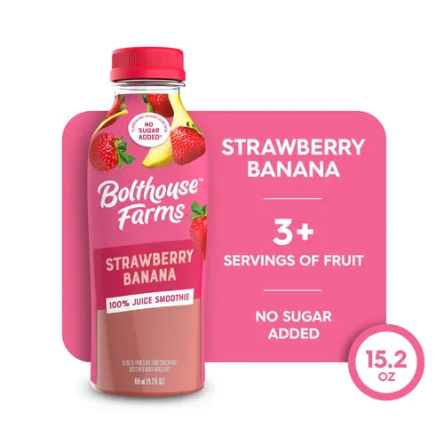 Bolthouse Farms Fruit Juice Smoothie, Strawberry Banana, 15.2 fl. oz. Bottle