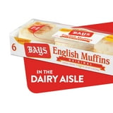 Bays Original English Muffins, 6 count, Plain Pre-sliced English Muffins, 12 oz Tray thumbnail 2