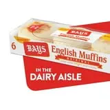 Bays Original English Muffins, 6 count, Plain Pre-sliced English Muffins, 12 oz Tray thumbnail 2