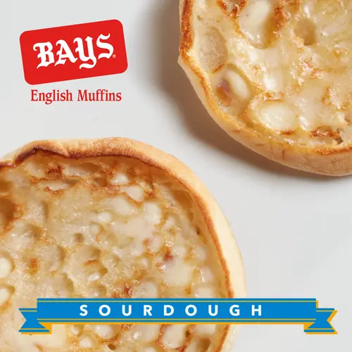 Bays Sourdough English Muffins, 6 count, Pre-sliced English Muffins, 12 oz Tray thumbnail 4