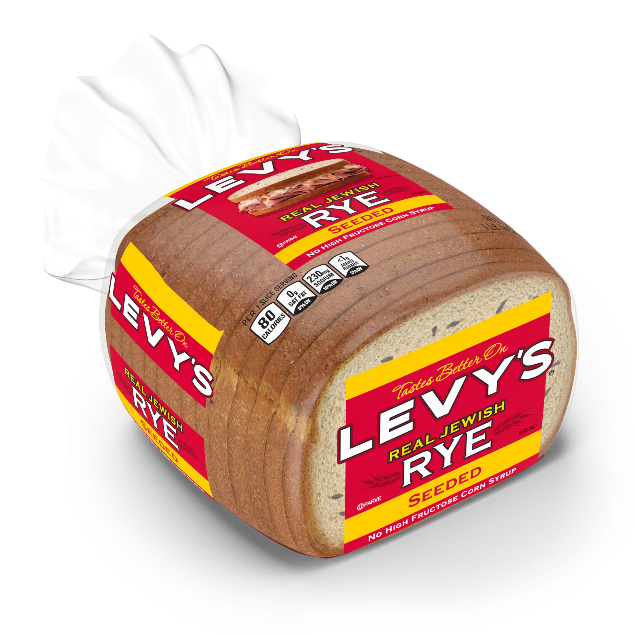 Levy's Seeded Rye Bread, 16 oz, Rye Bread, Bag thumbnail 2