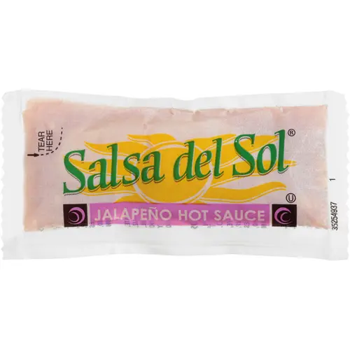 SALSA DEL SOL Single Serve JalapeÃ±o Hot Sauce, 9 gr. Packets (Pack of 500) thumbnail 2