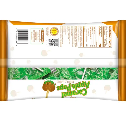 Caramel Apple Pops, Caramel Coated Green Apple Lollipops, Individually Wrapped, 7.5 oz thumbnail 2