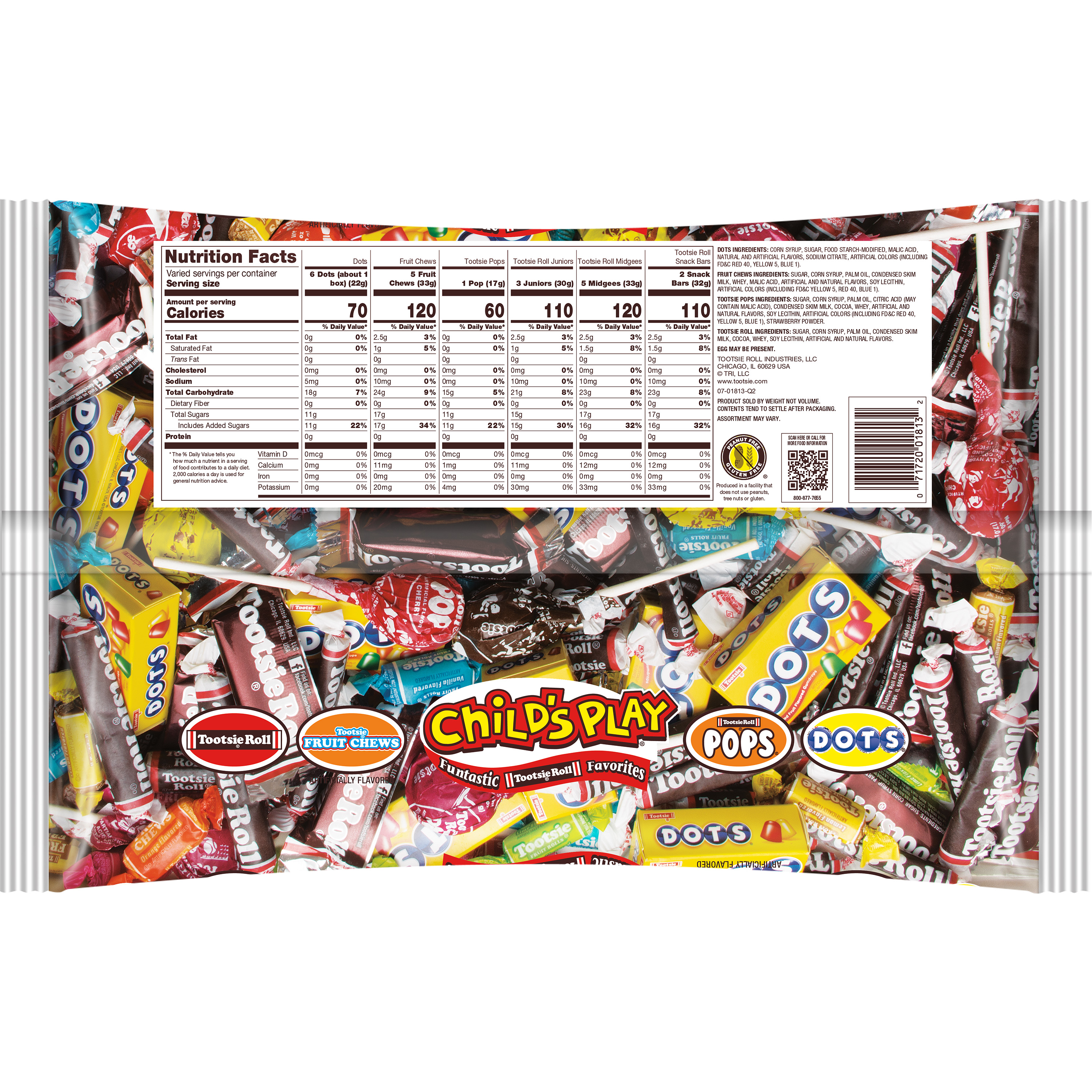 Tootsie Child's Play Variety Candies Pack, 3.5 Ib thumbnail 2