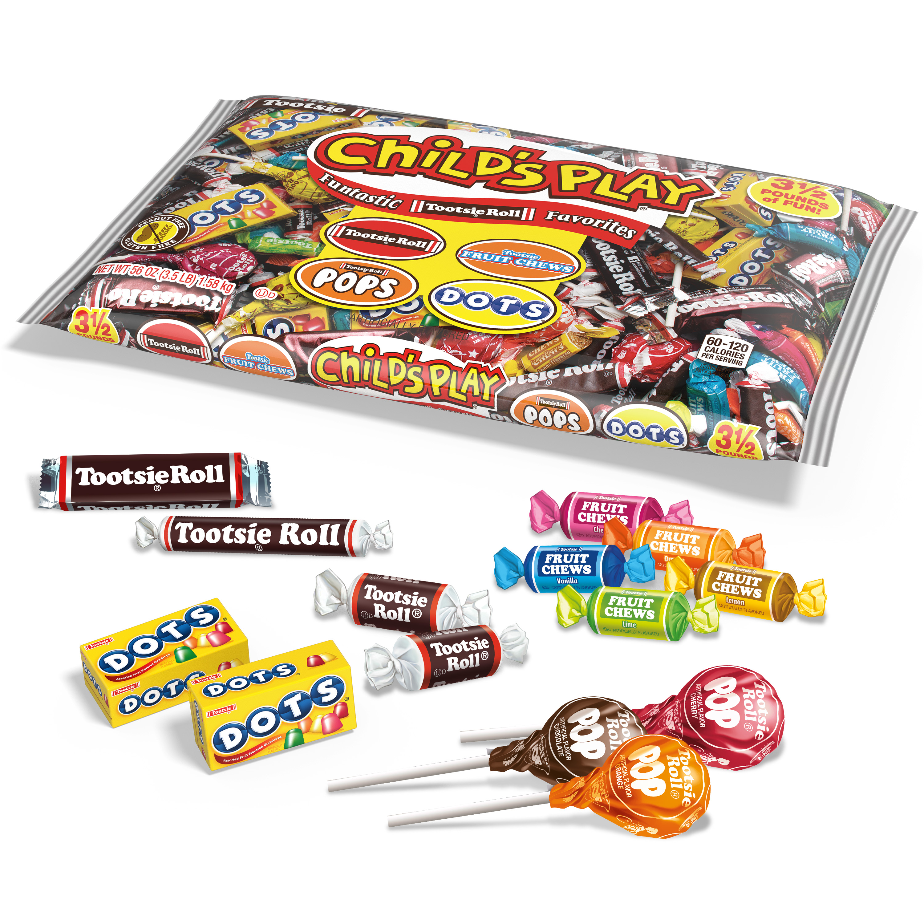 Tootsie Child's Play Variety Candies Pack, 3.5 Ib thumbnail 3