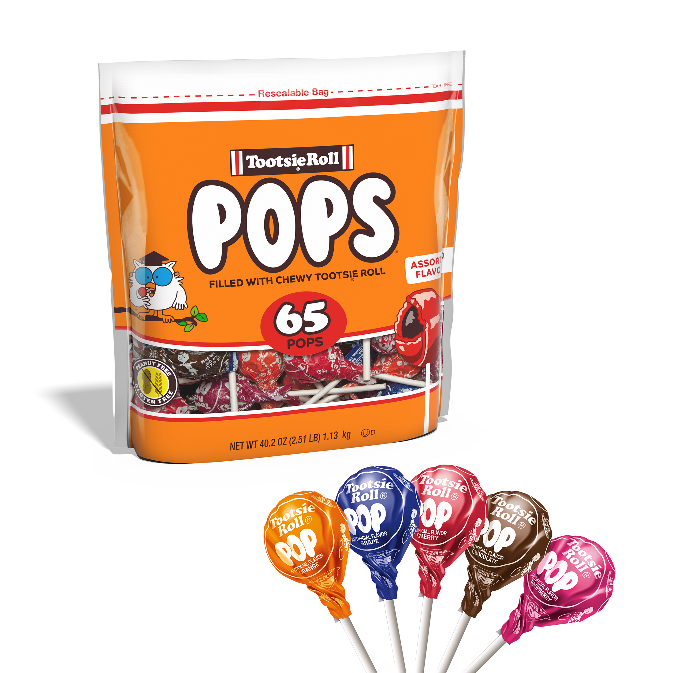 Tootsie Pops, Assorted Peanut Free and Gluten Free Lollipops, 65 Count thumbnail 4