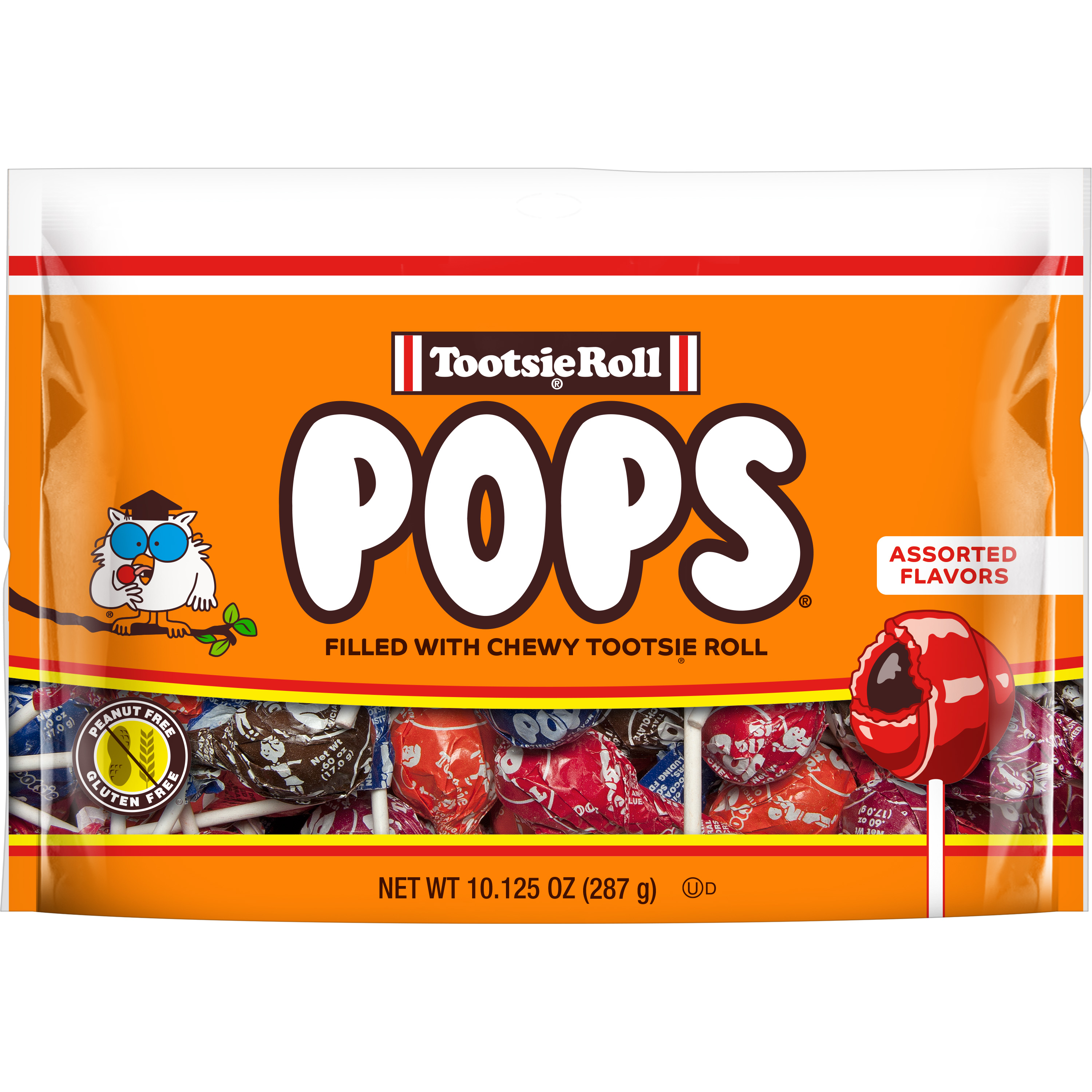 Tootsie Pops, Assorted Flavor Gluten Free Lollipops, 10.12 oz