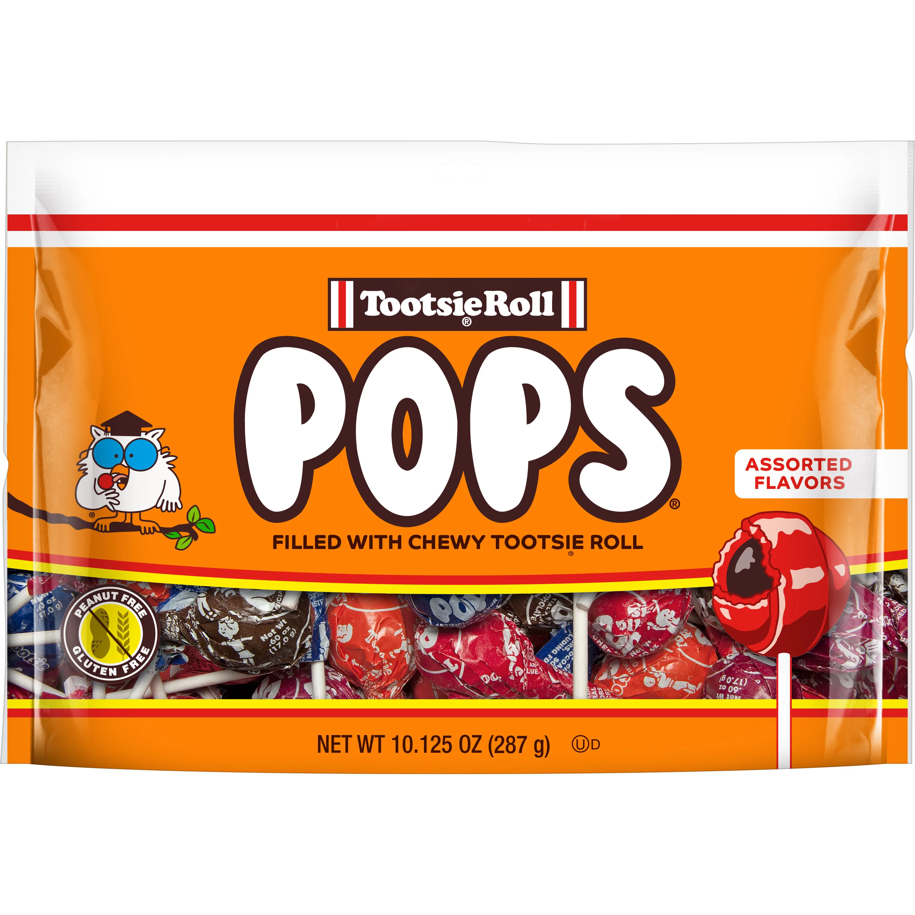 Tootsie Pops, Assorted Flavor Gluten Free Lollipops, 10.12 oz