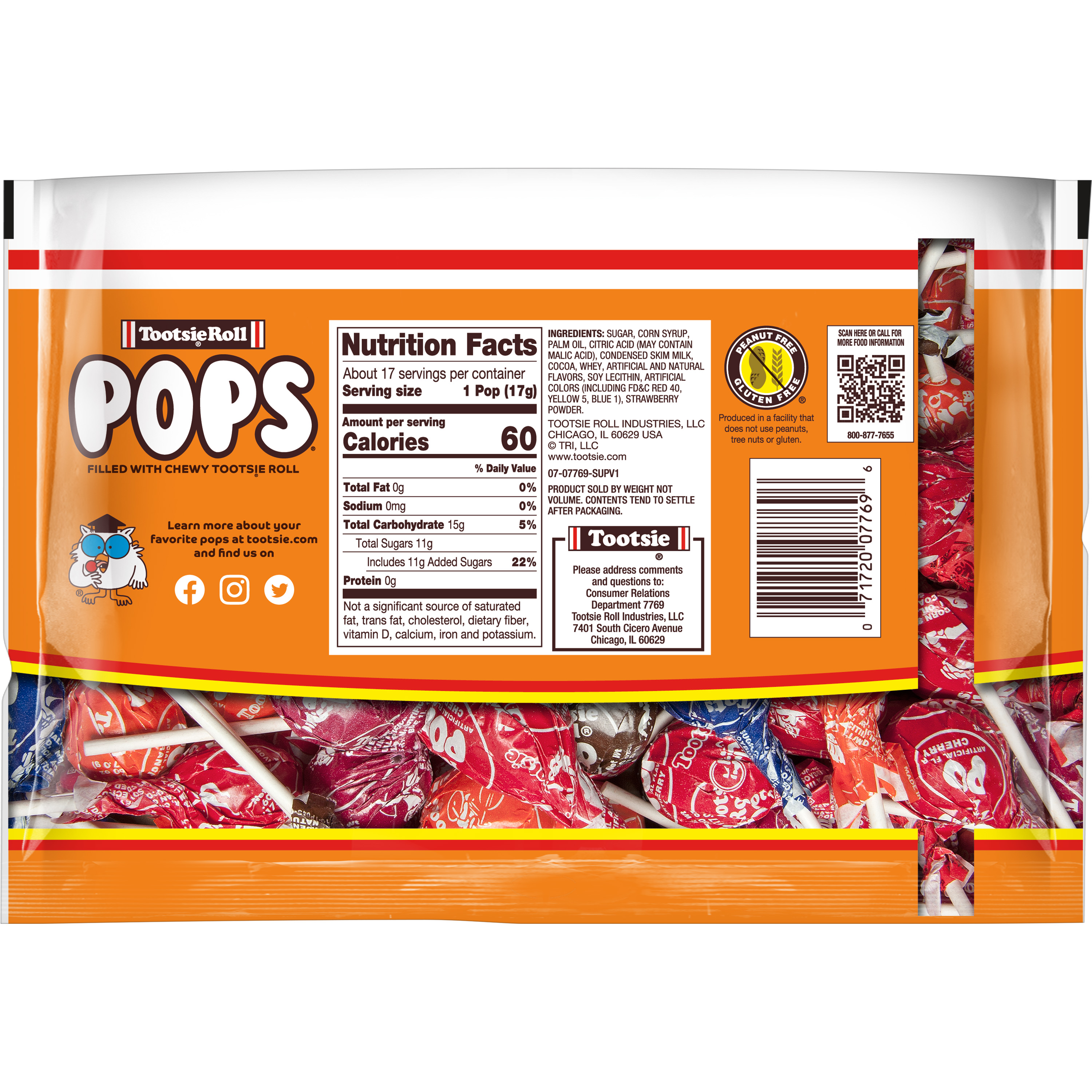 Tootsie Pops, Assorted Flavor Gluten Free Lollipops, 10.12 oz thumbnail 2