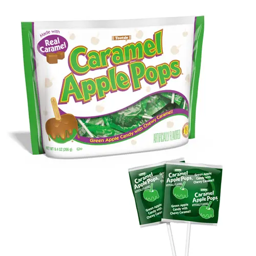 Tootsie Caramel Apple Pops, 9.4 oz. Gluten Free, Peanut Free. Contains Milk and Soy. thumbnail 3