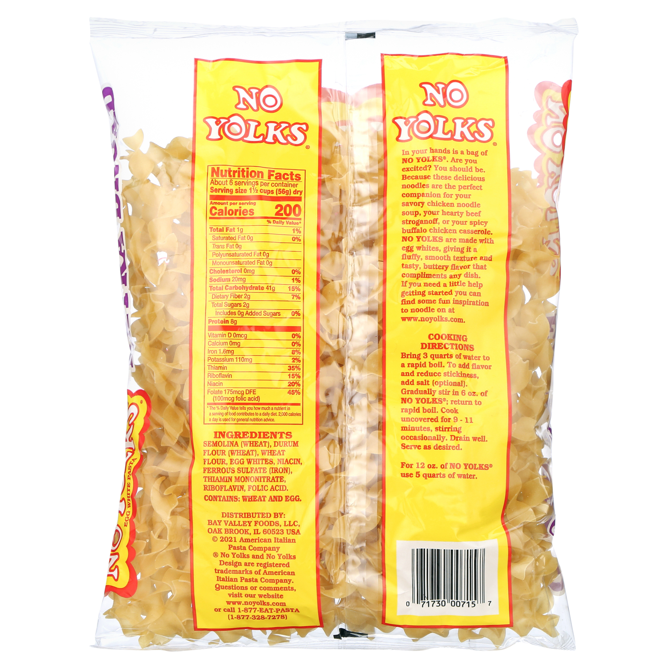 No Yolks Extra Broad Egg White Noodles, 12 ounce bag thumbnail 4