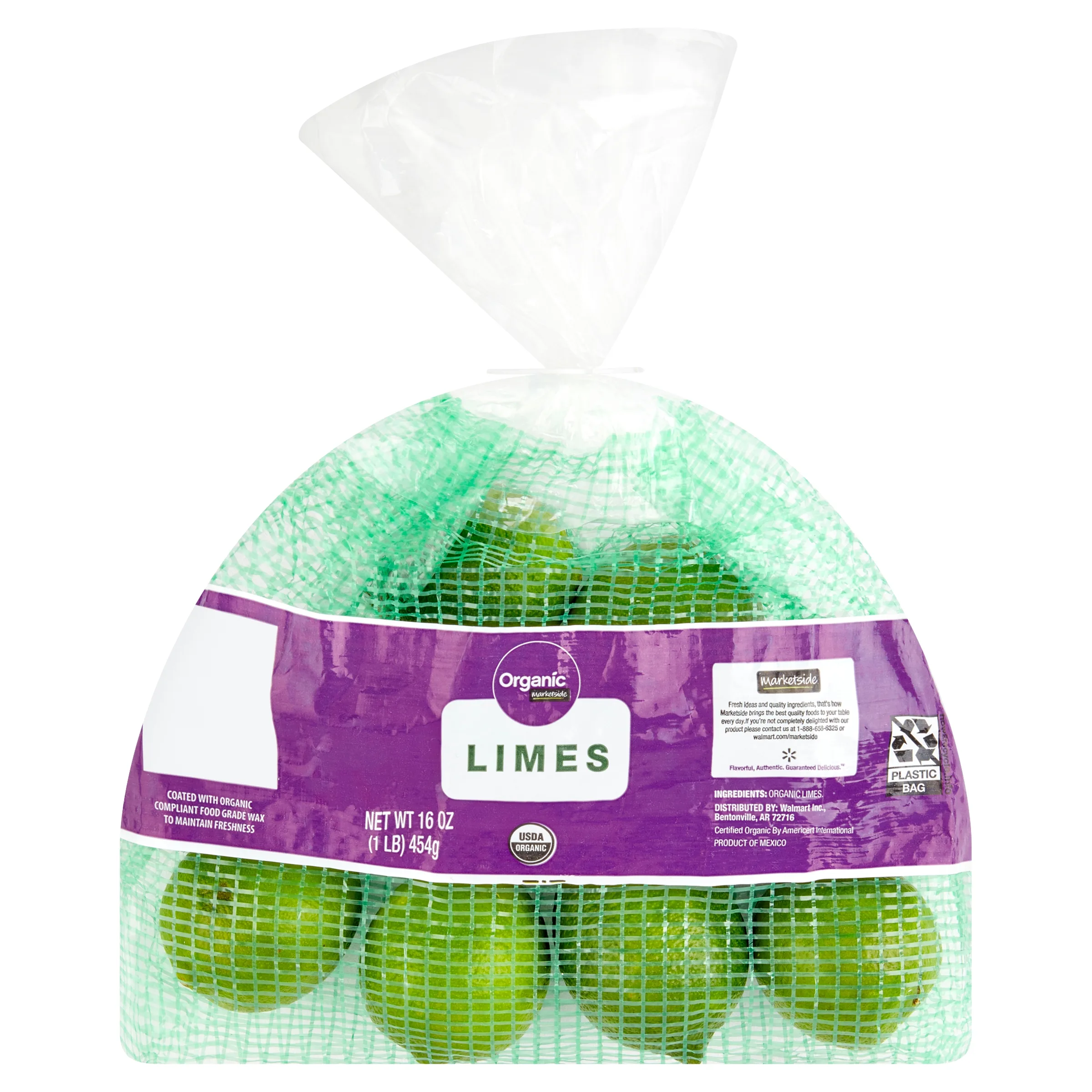Fresh Marketside Organic Limes, 1 lb Bag