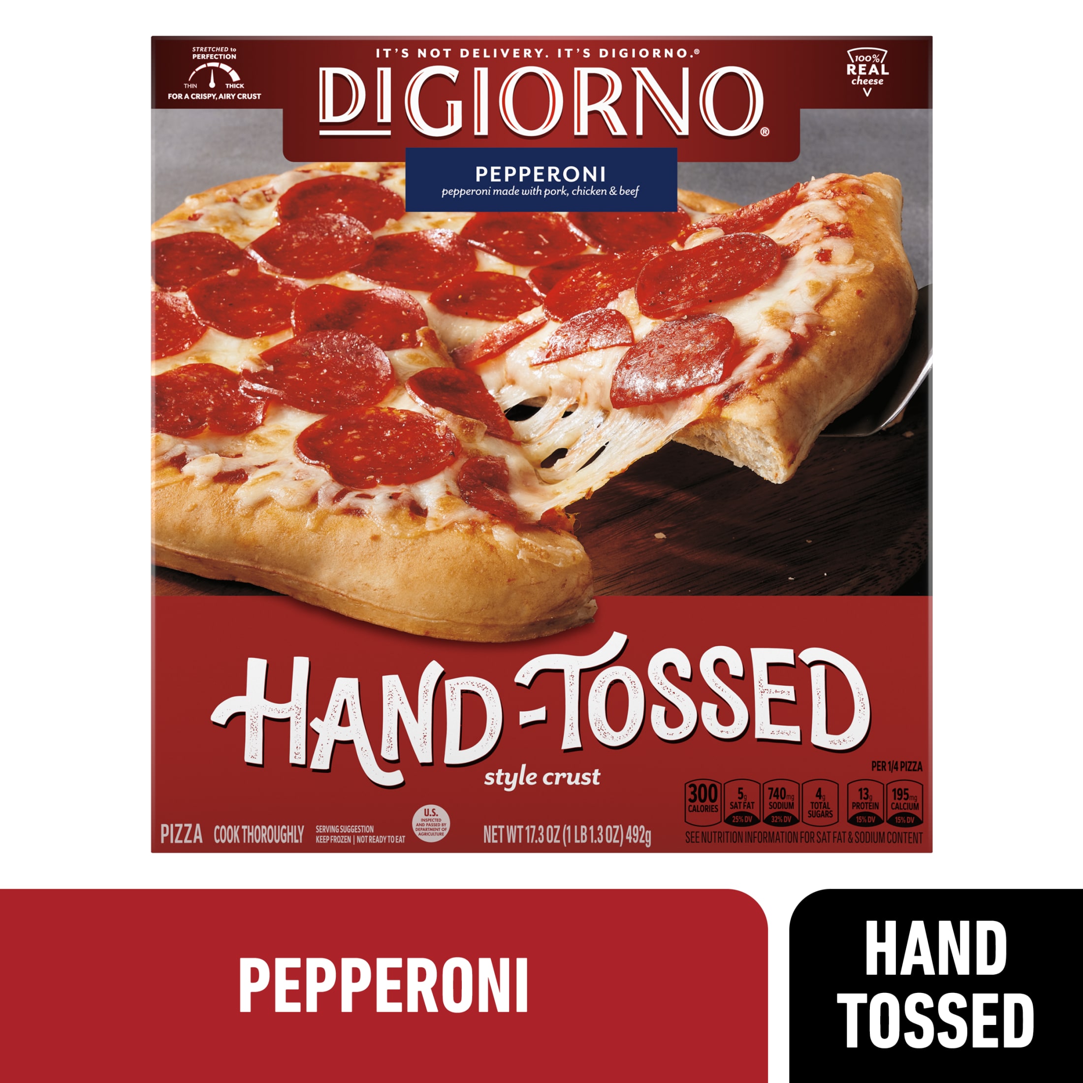 DiGiorno Cheese and Pepperoni Pizza, 17.3 oz (Frozen)