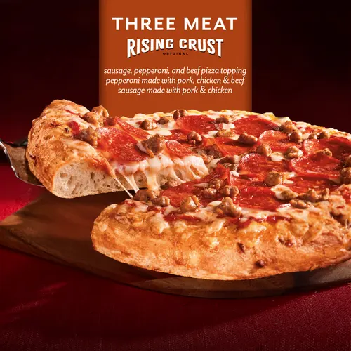 DiGiorno Rising Crust Three Meat Pizza with Cheese, Pepperoni, Beef, and Sausage, 27.1 oz (Frozen) thumbnail 3