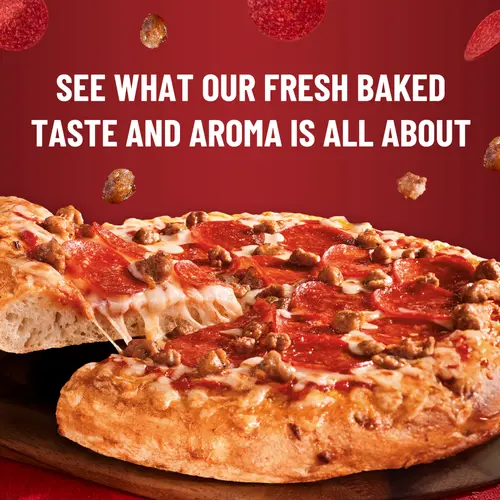 DiGiorno Rising Crust Three Meat Pizza with Cheese, Pepperoni, Beef, and Sausage, 27.1 oz (Frozen) thumbnail 4