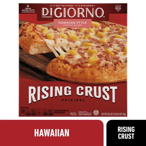 DiGiorno Rising Crust Hawaiian Style Pizza with Cheese, Ham and Pineapple, 26.5 oz (Frozen)