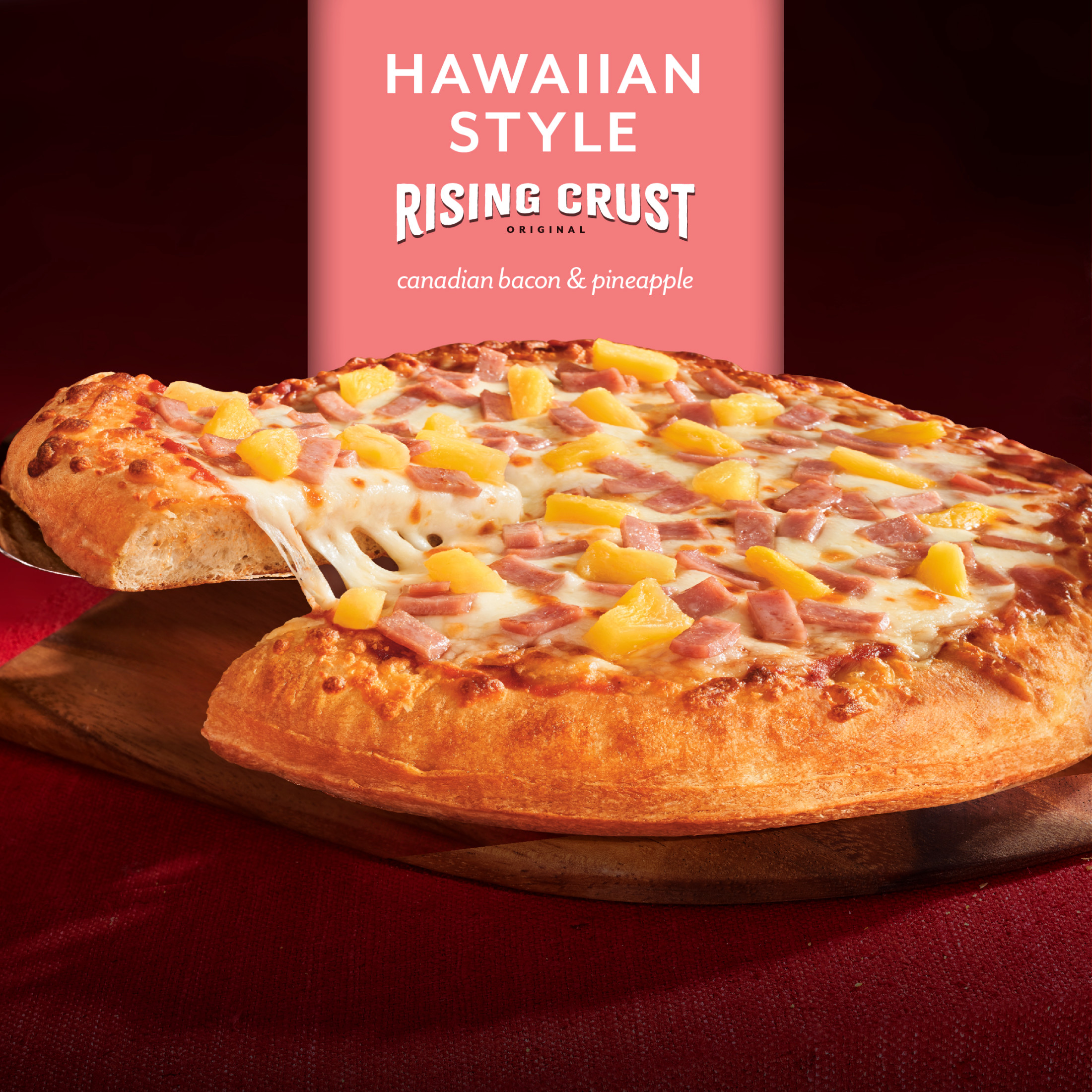 DiGiorno Rising Crust Hawaiian Style Pizza with Cheese, Ham and Pineapple, 26.5 oz (Frozen) thumbnail 3