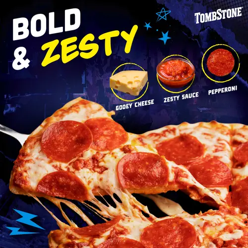 Tombstone Pepperoni, Original Thin Crust Pizza with Zesty Tomato Sauce, 19.3 oz (Frozen)â€‹ thumbnail 2