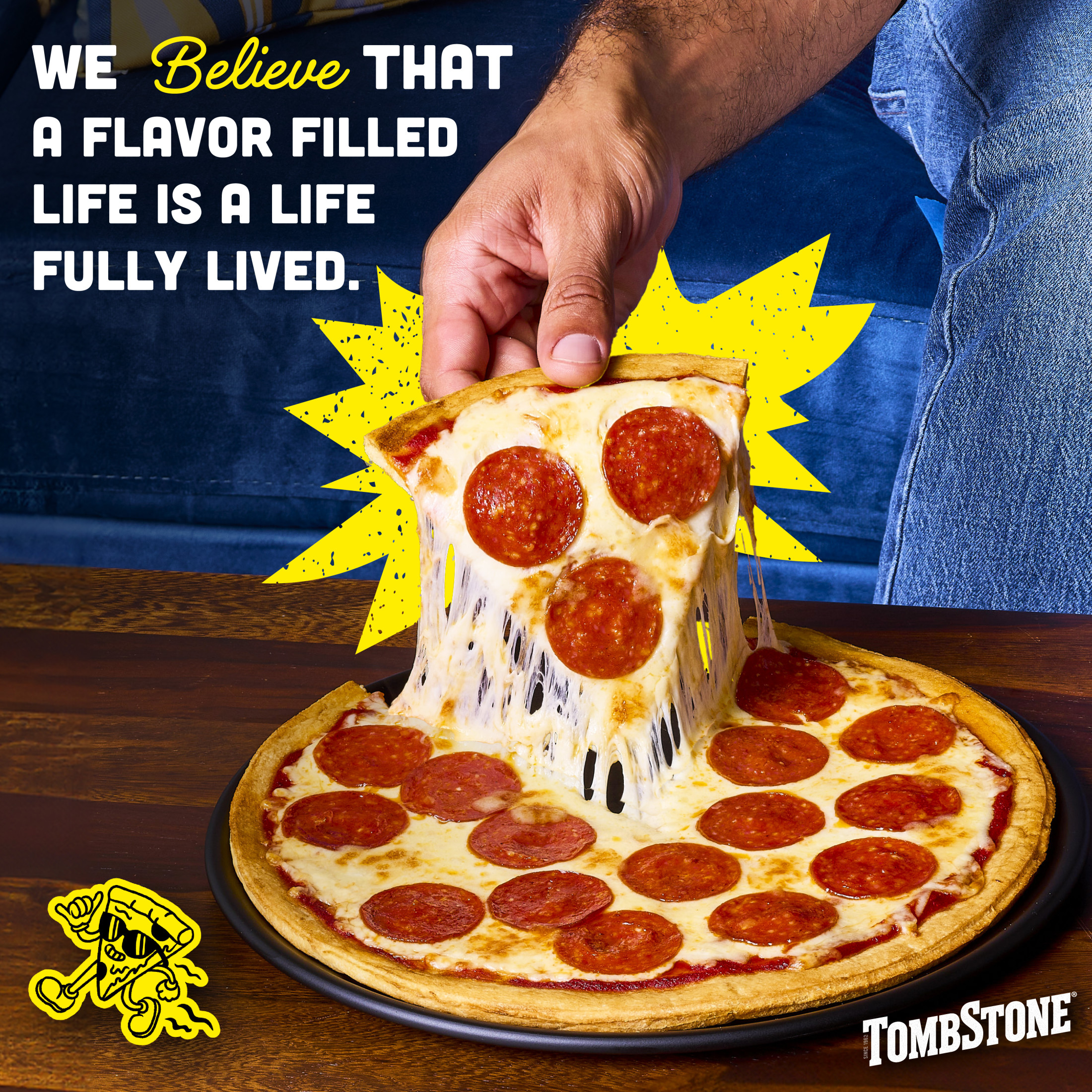 Tombstone Pepperoni, Original Thin Crust Pizza with Zesty Tomato Sauce, 19.3 oz (Frozen)â€‹ thumbnail 4