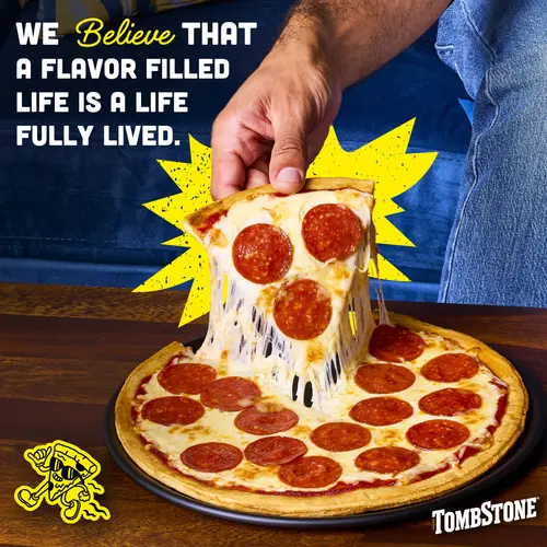 Tombstone Pepperoni, Original Thin Crust Pizza with Zesty Tomato Sauce, 19.3 oz (Frozen)â€‹ thumbnail 4