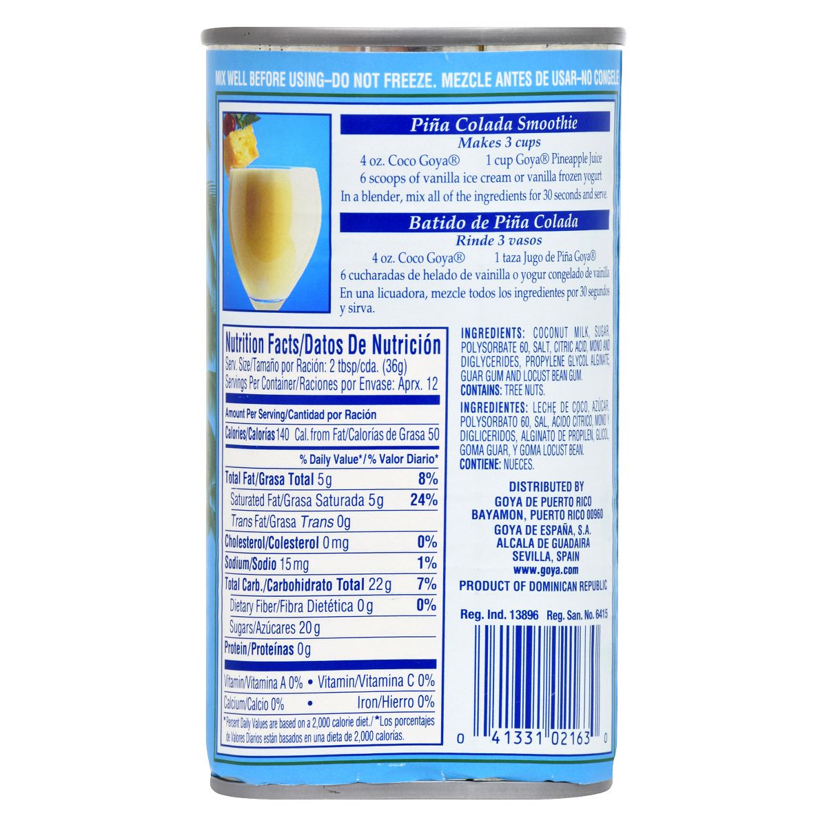 Goya Cream of Coconut - 15oz Can thumbnail 3