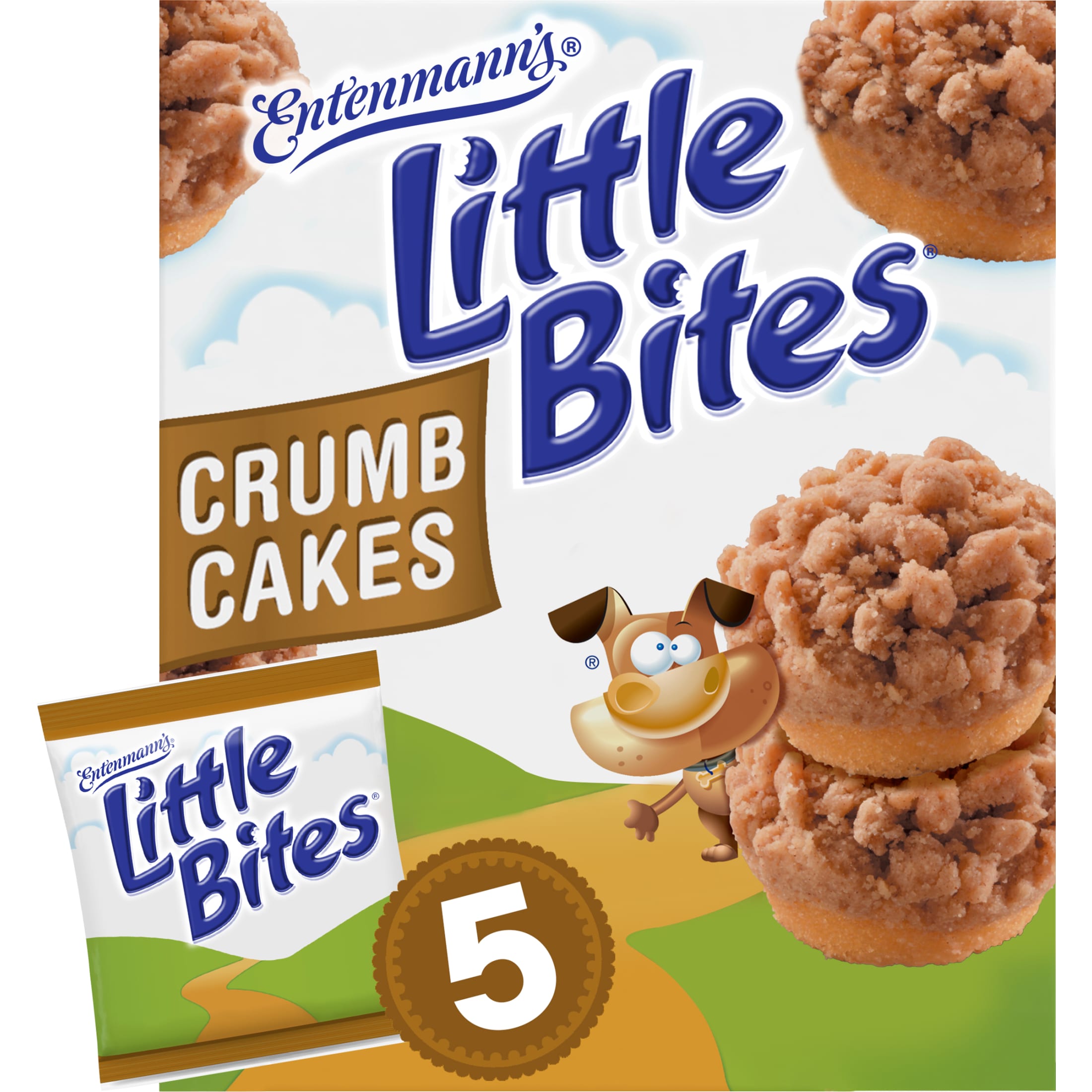 Little Bites Crumb Cake Muffins, 5 packs, Cinnamon & Brown Sugar Mini Muffins, 8.75 oz Multipack