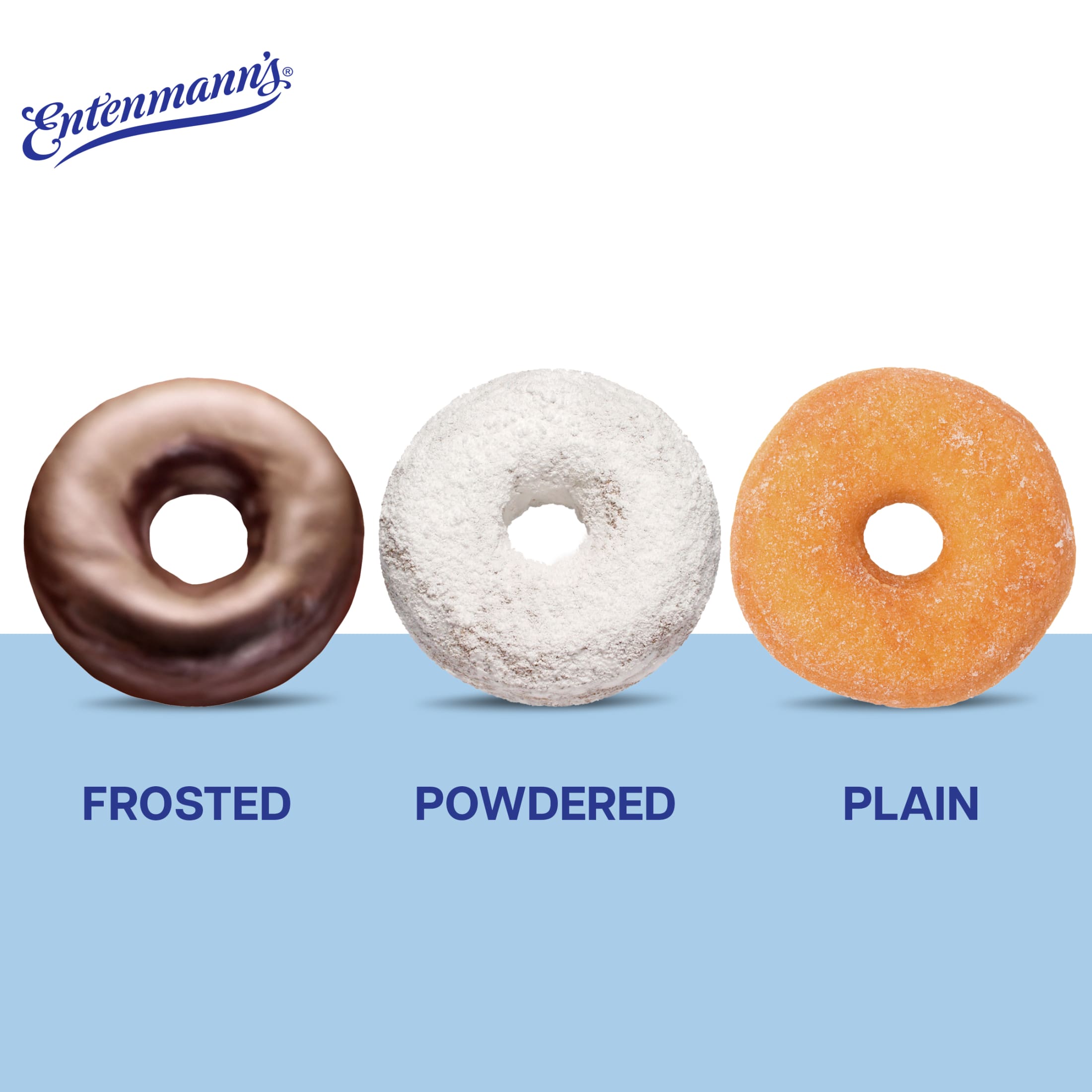 Entenmann's Soft'ees Plain, Powdered Sugar, Chocolate Frosted Donuts, 12 count, Assorted Donuts, 20.5 oz Box thumbnail 3